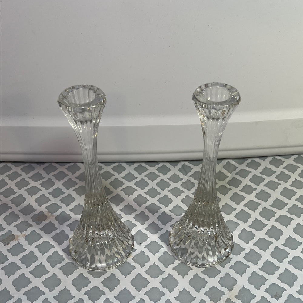 Mikasa Park Lane Lead crystal Elegant Candle Holders
